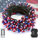 Sukesou St Patricks Day Decoration Lights 33Ft 100LED Christmas Green Lights Outdoor Waterproof Green String Lights for Garden P