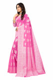 Sugathari Womens Banarasi Saree Pure Kanjivaram Silk Saree Soft New Ladies 2023 Design Wear Pattu Sarees Latest Cotton Party Sari Collections With Blouse Piece For Wedding Sadi (Sam Pari-156 Pink)