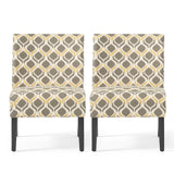 Christopher Knight Home Kassi Fabric Accent Chairs, 2-Pcs Set, Yellow / Gray