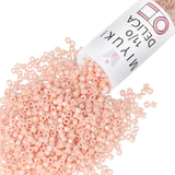 Miyuki Delica Seed Beads - Size 11/0 (1.6 mm), DB0207, Opaque Peach Luster, 7.2 g, Approx. 1440 Beads, Made in Japan