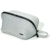 LINE+ARC Machine-Washable Neoprene Toiletry Bag (Granite) Modern Gray Heather Dopp Kit Soft Insulation Cosmetics Makeup Travel S