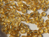 Czech Glass Seed Beads Size:6/0 40 gr / 1.4 oz (Gold Silver Lined)