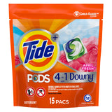 Tide PODS with Downy, Liquid Laundry Detergent Pacs, April Fresh, 15 Count