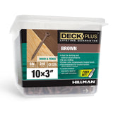 Deck Plus 3 Inch Epoxy Coated Exterior Wood and Fence Screws #10 x 3 Torx/Star Drive Included Coarse Thread, Outdoor Rust Resist