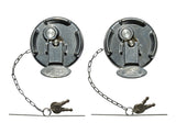 Road King Truck Parts Keyed Alike Pair Locking Lever Style Diesel Fuel Caps for Peterbilt
