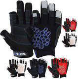 MRX BOXING & FITNESS Sailing Gloves Sticky Palm Gripy Glove Yachting Kayak Dinghy Fishing 2 Cut Finger (Black 2XL)