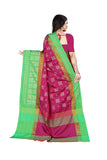 Om Sai Latest Creation Soft Cotton & Silk Saree For Women Half Sarees Under 349 2020 Beautiful For Women Saree Free Size With Blouse Piece (Rani-Green)