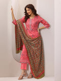 Libas Women'S Cotton Kurta Sets (99128O_Coral_L)