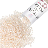 Miyuki Delica Seed Beads - Size 11/0 (1.6 mm), DB1530, Opaque Bisque White Cylon, 7.2 g, Approx. 1440 Beads, Made in Japan