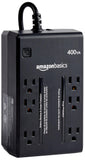 Amazon Basics UPS Battery Backup & Surge Protector 400VA/255W, 6 Outlets, Standby Uninterruptible Power Supply, for Power Outage