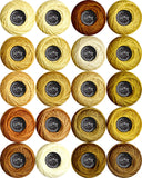 Soft 20 Colors Classic Crochet Thread Double Mercerized Egyptian Long Staple Cotton Pearl Thread Ball 20 Pack,100% Cotton (Beige