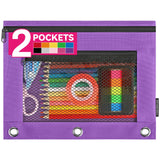 Forvencer Adorable Zipper Pencil Pouch, Cute Zipper Pencil Case for 3 Ring Binder, Sturdy Binder Pencil Bag with Smooth Zippers,