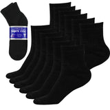 Debra Weitzner Diabetic Ankle Socks Mens Womens Non-binding Socks Loose Fit 12 Pairs Black