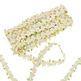 GORGECRAFT 5 Yards Flower Trim Ribbon Light Green Flower DIY Lace Applique Sewing Craft Lace Edge Trim for Wedding Dresses Embel