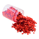Mandala Crafts 20000 Red Sequins for Crafts - 6mm Paillettes Sequins for Sewing - Red Sequin Round Spangles with Holes Loose Cup