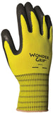 Wonder Grip WG310L Extra Grip Seamless Knit Work Gloves, Double-Coated Black Latex Palm, Excellent Wet or Dry Grip, Large, Yello