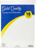 Design Works Crafts 18 PreCut for Counted Cross Stitch (Gold Quality) White Aida Fabric
