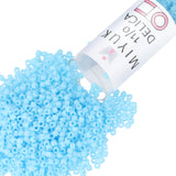 Miyuki Delica Seed Beads - Size 11/0 (1.6 mm), DB0755, Matte Opaque Light Blue, 7.2 g, Approx. 1440 Beads, Made in Japan