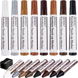 DEWEL Furniture Markers Touch Up, Upgrade Wooden Furniture Repair Kit, Premium Wood Scratch Repair Markers and Wax Sticks for Wo