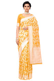 Glory Sarees Womens Banarasi Artificial Silk Saree With Blouse Piece (Kara124_Yellow)