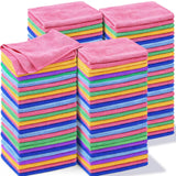 Preboun 300 Pack 12 x 16 Inch Microfiber Cleaning Cloth Bulk Multipurpose Reusable Washable Cleaning Rags Absorbent Towels for H