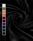 HOTGODEN Stretch Velvet Fabric by The Yard: Black 63 Wide 1 Yards 95% Polyester 5% Spandex Velvet Fabric for DIY Sewing, Upholst