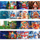 SUUYOO 12 Pcs Diamond Art Christmas Cards, DIY Diamond Art Painting Greeting Cards, Card Making Kits for Adults Kids, Thanksgivi