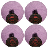JubileeYarn Mohair Elixir Yarn - 50g/Skein Baby Wool Blend - Purple People Eater - 4 Balls