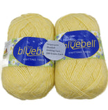2 Pieces Wool Ball Hand Knitting Wool/Art Craft Soft Fingering Crochet Hook Yarn, Needle Acrylic Knitting Yarn Thread Blue Bell