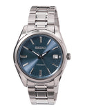 Seiko Analog Light Blue Dial Men'S Watch-Sur371P1 Stainless Steel, Silver Strap