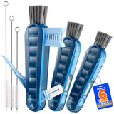 6 Pack Holikme 4 in 1 Cup Lid Cleaning Brush Set with 3 Straws, Multifunctional Bottle Brush, Silicone Cup Lid Gap Cleaner, Dura