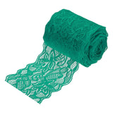MECCANIXITY 3 Inch Wide 10 Yard Lace Ribbon Floral Pattern Dark Green Lace Trim Ribbon for Sewing Making, and DIY Crafts, Gift W