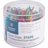 Business Source VinylCoated Gem Clips