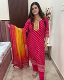 Gosriki Women'S Rayon Blend Printed Straight Kurta With Pant & Dupatta (Subhi Pink-Gs_Xxl_Pink_Xx-Large),Pink,2,B0DRNM5KPH
