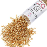 Miyuki Delica Seed Beads - Size 11/0 (1.6 mm), DB0410, Galvanized Yellow Gold Dyed, 7.2 g, Approx. 1440 Beads, Made in Japan