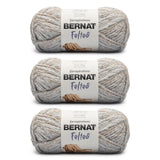 Bernat Felted Cloudy Sky Fleck Yarn - 3 Pack of 9.2oz/260g - Blended Fiber - #6 Super Bulky - 249 Yards - Knitting, Crocheting &