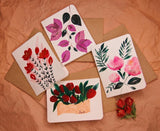 Handmade For Soul All Occasion Greeting Cards Set 4 Blank Greeting Cards With Envelopes | Combo Pack Of 4| Watercolor Greeti