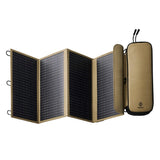 NESTOUT Portable Solar Panel, USB-C and USB-A Ports, 28W Solar Charger for Camping, Water Repellent Ripstop Nylon, Foldable Comp