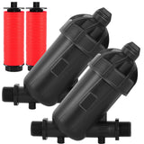 2 PCS US Standard 3/4 Drip Irrigation Disc Y Filter 120 Mesh 130 Micron USA Garden Hose 3/4 Inch GHT Male Thread Inline Irrigati