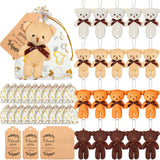 Libima 60 Pcs Mini Bear Baby Shower Decorations First Baby Shower Favors Party Supplies Souvenirs 4.7 Tiny Soft Stuffed Plush Be