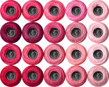 Soft 20 Colors Classic Crochet Thread 20 Pack,100% Cotton (Cranberry-3326-601)
