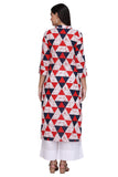 Gosriki Women'S Multicoloured Color Cambric Fancy Long Straight Block Print Kurti (Shree Kur190103_Multicoloured),Multicoloured,,B07V732ZKP