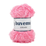 Buvemu Eyelash Fun Fur Yarn 100 Gram (3.53 Ounces) 175 Yards (160 Meters) (Pink)