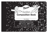 Pacon Junior Composition Book, 3/8inch Ruled 5inch x 71/2inch, 100 White Sheets , 6 Count