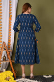 Gosriki Women'S Cotton Flared Printed Kurti (Diksha-Navy Blue_Xl-Go Navy Blue_X-Large),Dark Blue,,B09S3HD7LZ
