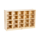 ECR4Kids 20 Cubby Mobile Tray Storage Cabinet, 4x5, Classroom Furniture, Natural