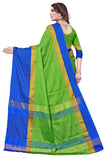 Dhruvi Trendz Womens Banarasi Cotton & Silk Saree (Dt-S1806_Green & Blue)