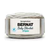 Bernat Baby Blanket Stripes, 10.5 oz, 100% Polyester, Pebbles