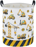 ESSME Kids Laundry Basket,Car Hamper Collapsible Canvas Waterproof Storage Bin for Boys, Nursery Hamper,Gift Baskets,toy bins(En