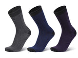Anchor, Cotton Crew/Full Length Formal Socks For Men Pack Of 3 (Multicoloured)